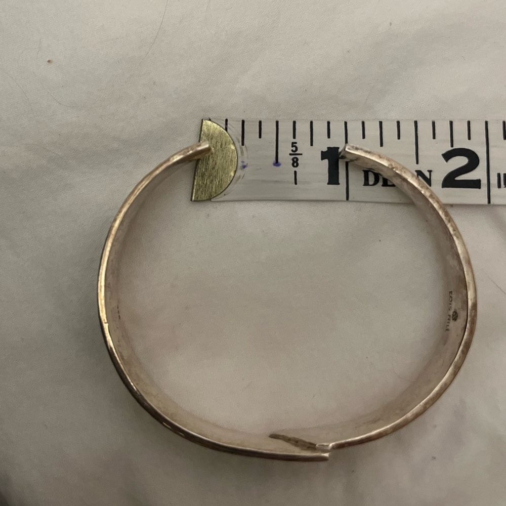 Vintage Sterling Silver Cuff Bracelet have Granulated Details Retired Lois Hill - Picture 13 of 15